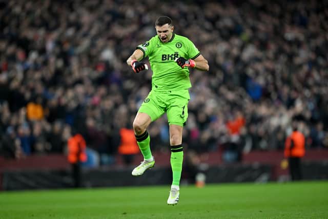 Aston Villa goalkeeper Emi Martinez