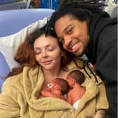 Former Little Miz singer Jesy Nelson welcomed twin baby girls Ocean Jade and Story Monroe Nelson-Foster with her fiancé  Zion Foster. Photo by Instagram/Jesy Nelson.