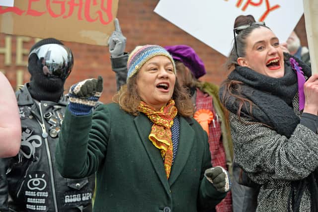 MP Valerie Vaz joined the march with organiser Lauren Broxton