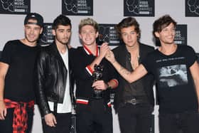 One Direction band members Niall Horan, Zayn Malik, Louis Tomlinson, Liam Payne, Harry Styles