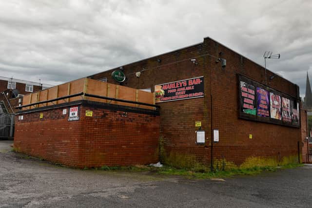 District 21 bar, Sedgley which was formerly Marley's Bar, which was the scene of a fire last night.