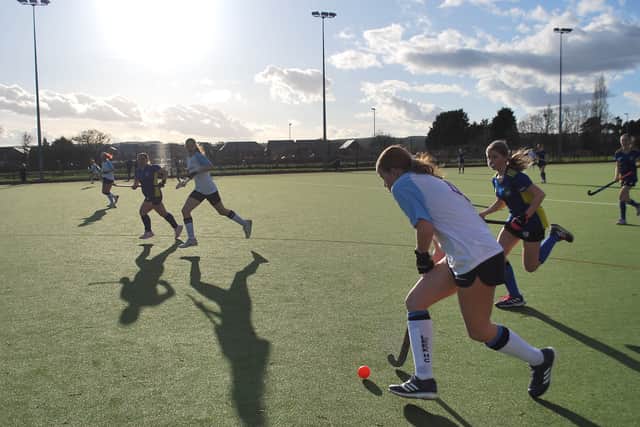 Leek ladies push forward. Picture: Sara Jennings