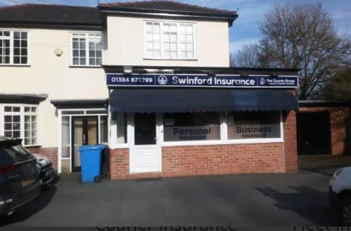 The vacant insurance office at Potters Cross, Kinver