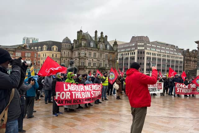 The Birmingham bins strike rally on January 27. Credit: Alexander Brock. Permission for use for all LDRS partners.