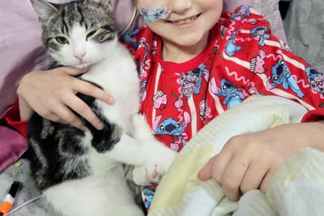 Amelia Kolpa who has had thousands of cards delivered  for her 8th birthday. 