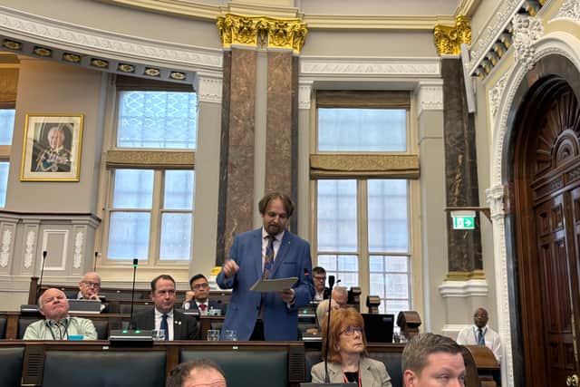Birmingham Conservative group leader Councillor Robert Alden at the budget meeting on Tuesday, February 24. Photo: Alexander Brock