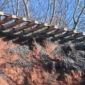 The landslide on the Severn Valley Railway, near to the Astbury Gold Course and Bridgnorth. H