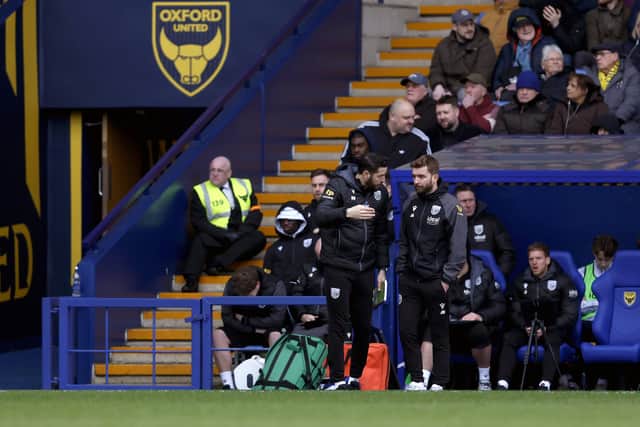 Interim boss James Morrison, pictured right with fellow coach Damia Abella, was left stewing with what he saw from Albion at Oxford. (Photo by Adam Fradgley/West Bromwich Albion FC via Getty Images)