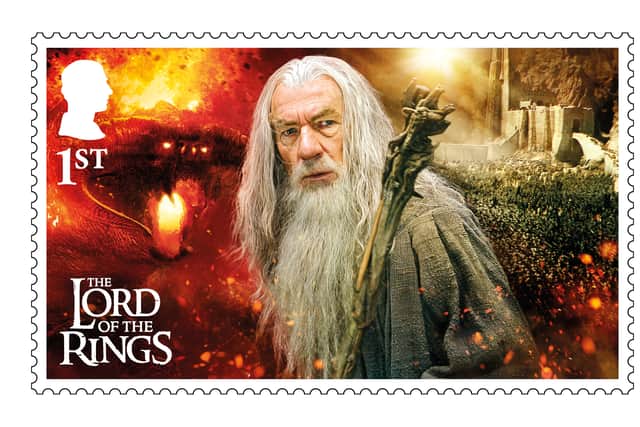 One of their new set of eight stamps in the main set that celebrates the 25th anniversary of The Lord of the Rings: The Fellowship of the Ring
