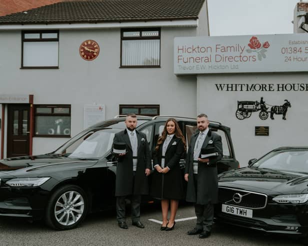 Funeral directors Greg Hickton, Jodie Hickton and Ross Hickton