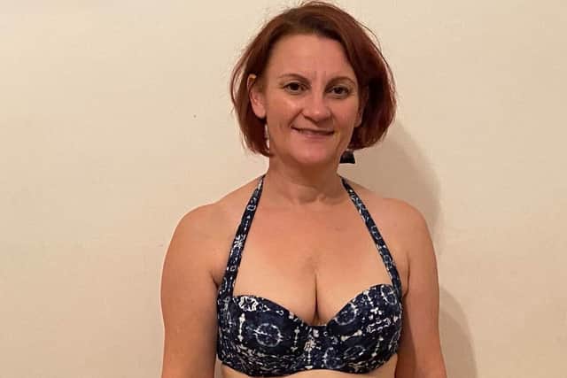 Claire in 2020 before she took started bodybuilding