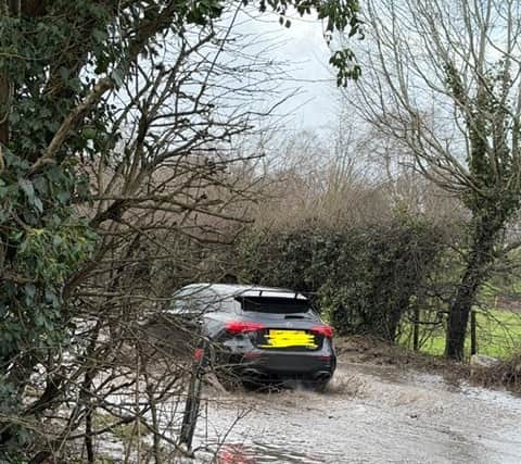 Recent flooding in Pool House Road, Wombourne. Photo: Laura and Ian Hawkins