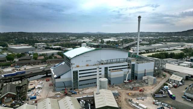 The huge enfinium decarbonisation centre which is being built off Kelvin Way and can be seen off the M5. Photo: Tim Thursfield