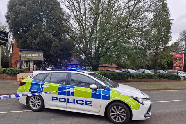 The police cordon on Finchfield Hill was as far up as the Westacres pub