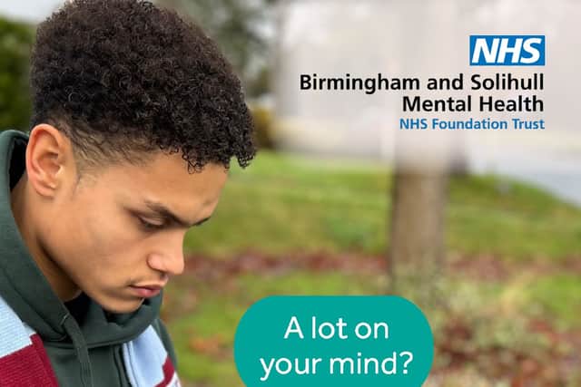 Blaine Rowe, who is taking part in a campaign to raise awareness of mental health support. PIC: Birmingham
and Solihull Mental Health NHS Foundation Trust