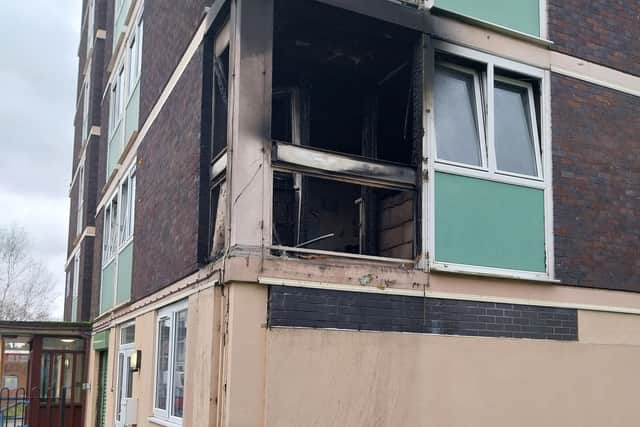 The fire left the flat severely damaged