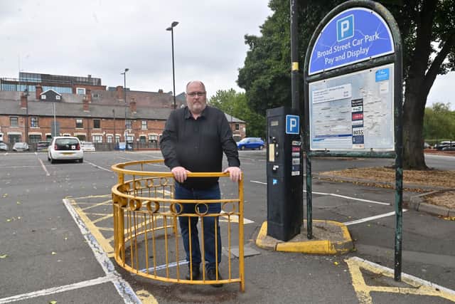Shaun Keasey said the rises to parking charges had left car parks deserted. They will now be cut from April. Photo: Steve Leath