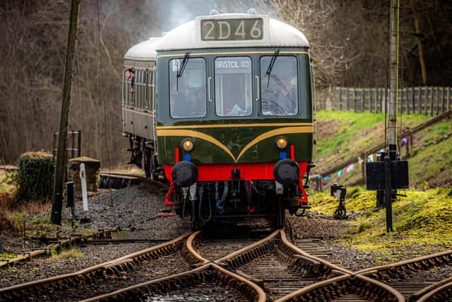 The Class 108 diesel multiple unit approaching Highley station. Photo: Anthony Carwithen