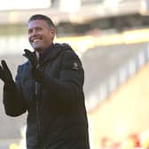 Wolves boss Rob Edwards celebrates after victory over Shrewsbury Town in the third round. Picture: Andy Fitzsimons