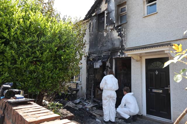 The fire service and police at the scene of the blaze Holyhead Road, Wednesbury.