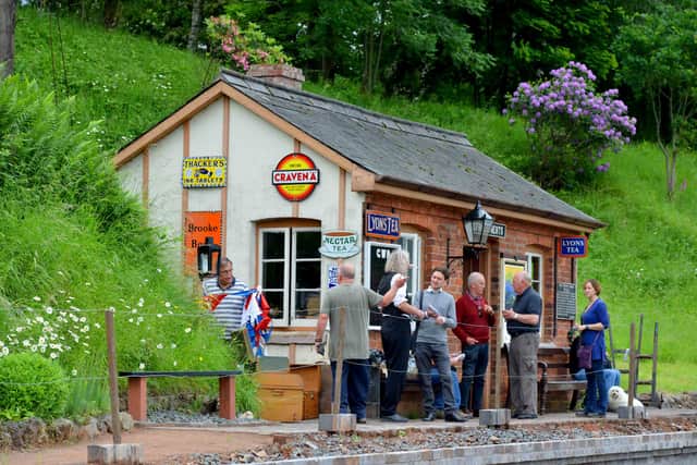 Visitors to Eardington station in 2018 to celebrate its 150th anniversary