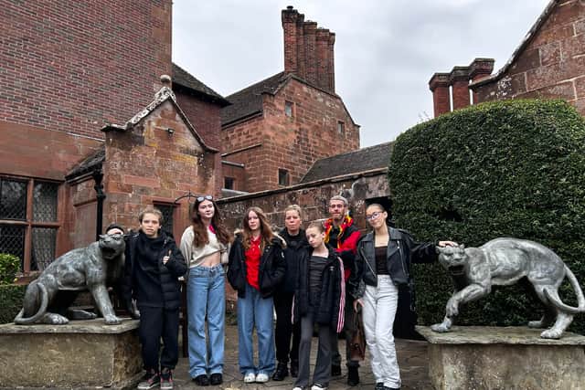 The Deeming-Thomas family at Steve Smith's Ludstone Hall mansion in Claverley, Shropshire