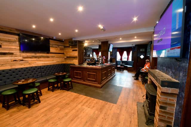 The pub has a modern look inside a classical building. Photo: Tim Thursfield