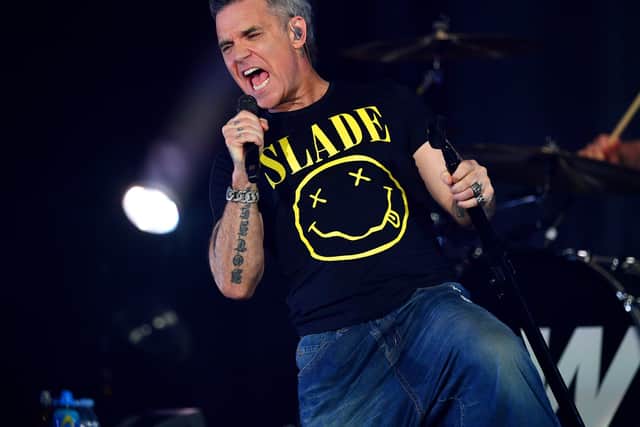 Robbie Williams wows the crowd at The Halls, Wolverhampton. Photo: Tim Thursfield