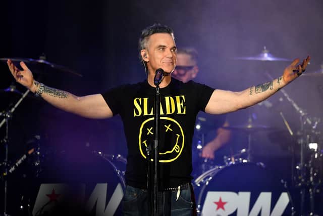 Robbie Williams wows the crowd at The Halls, Wolverhampton. Photo: Tim Thursfield