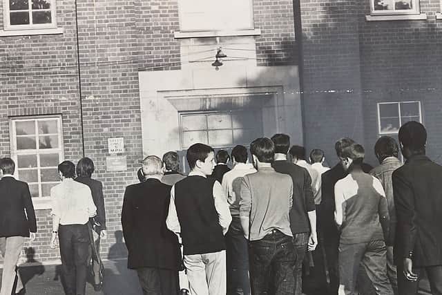 A group of supporters at a meeting where Enoch Powell started his campaign in Smethwick, June 3, 1970.