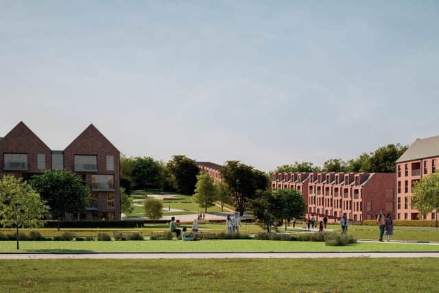 Visualisation of proposed Druids Heath regeneration scheme in Birmingham. Taken from design document prepared by BM3 Architecture.