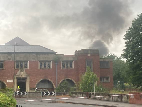 The former Heath Town Baths was gutted by a fire in 2022
