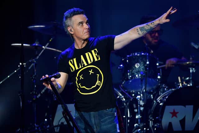 Robbie Williams wows the crowd at The Halls, Wolverhampton. Photo: Tim Thursfield