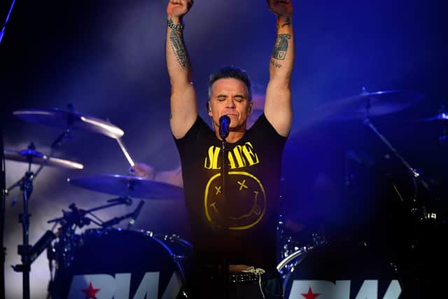 Robbie Williams wows the crowd at The Halls, Wolverhampton. Photo: Tim Thursfield