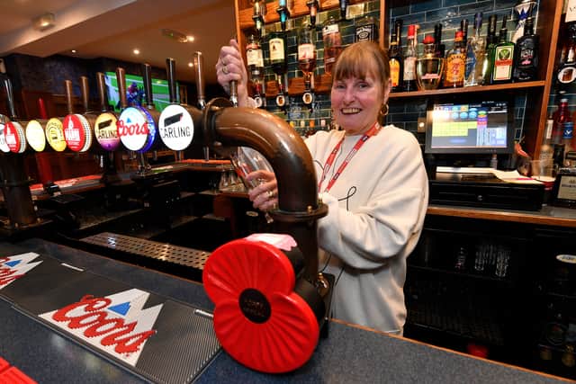 Julie Highfield is part of the warm welcome at the pub. Photo: Tim Thursfield