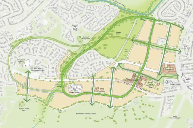 Visualisation of proposed Druids Heath regeneration scheme in Birmingham. Taken from design document prepared by BM3 Architecture.