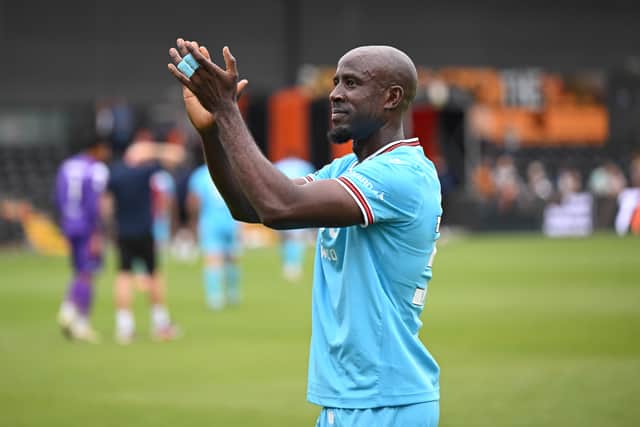 Walsall veteran Albert Adomah received a warm reception in the reverse fixture at Barnet.