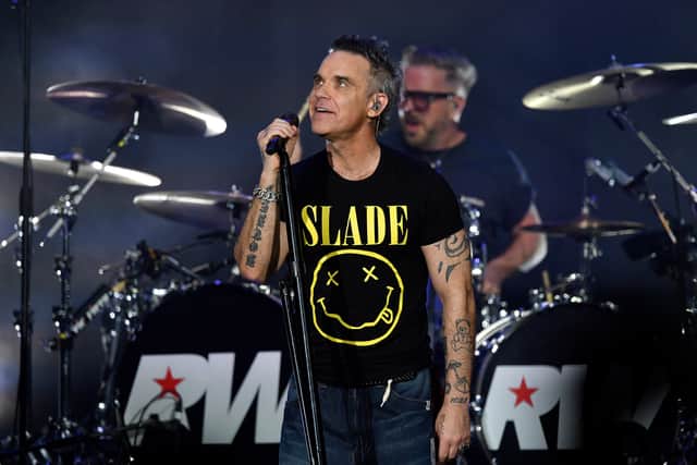 Robbie Williams wows the crowd at The Halls, Wolverhampton. Photo: Tim Thursfield