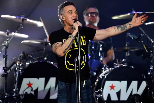 Robbie Williams wows the crowd at The Halls, Wolverhampton. Photo: Tim Thursfield