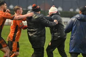 Disorder during Bilston Town's FA Vase tie with Droylsden