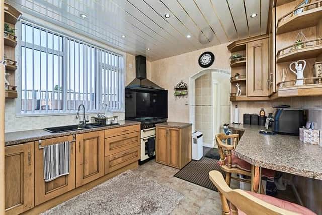 A practical kitchen with plenty of scope for modernisation or reconfiguration to suit family life