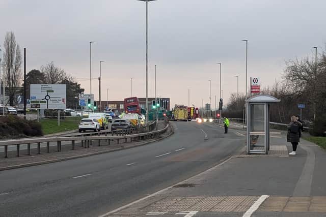 The crash occurred on Kingswinford Road near Russells Hall Hospital