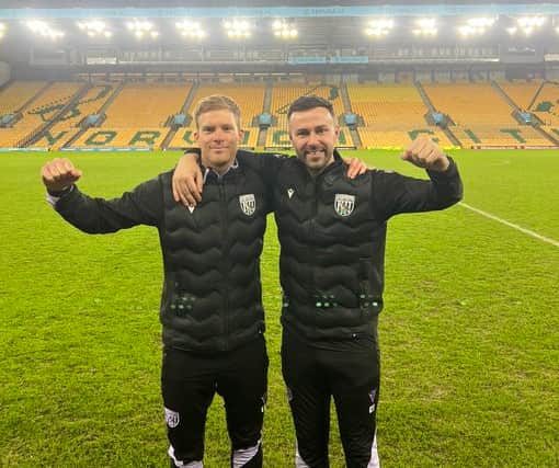 No repeat run to the quarter-final for boss Chay Thompson, right, pictured with under-21s boss Leigh Downing during last season's FA Youth Cup run. Pic: Chay Thompson/X