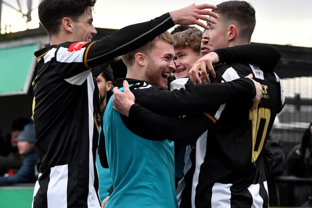 Jack Birch celebrates his goal against Bury