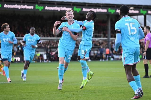 Ryan Finnigan scored three goals in November when he was named League Two player of the month. (Owen Russell)