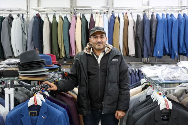 Jameel ,owner of Suits U men's suit shop in Walsall town centre in the West Midlands
