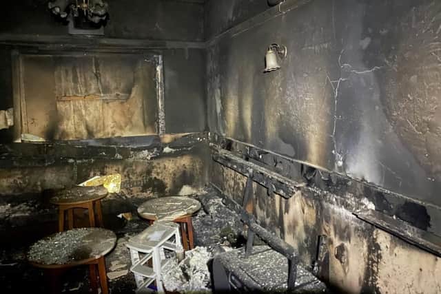 Damage caused to the old Falcon Inn in Gomer Street, Willenhall. PIC: Boughton Butler