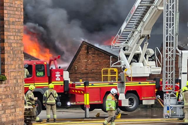 The fire service were busy working to stop the flames from spreading