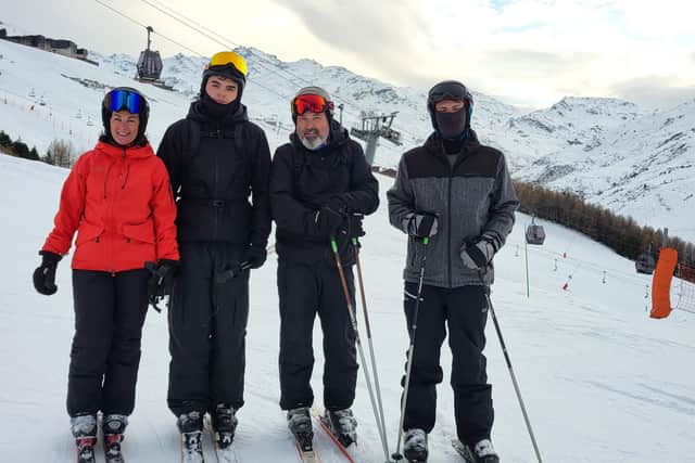 The Derry family, Left to right Sarah, Piers, Stephen and Rubens