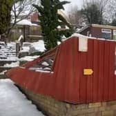 Damage caused by the storm. Image: Brockswood Animal Sanctuary